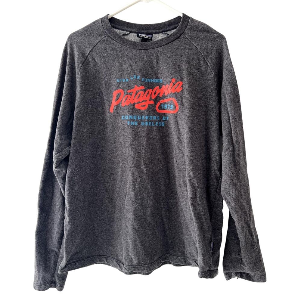 Patagonia Viva Los Funhogs Conquerors Of The Useless Large Pullover Worn Wear